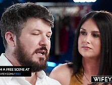 WIFEY Hubby Watches As His Sexually excited Wife Sienna Rae Gets Double Permeated In Front Of Him