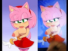 Amy Rose Sucking Tits Cum Tribute