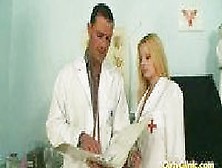 Blonde Sexy Nurse Rides Cock