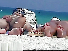 A Sexy Model Couple On The Beach Voyeur Video