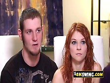 Redhead Girl Loves Fucking New Guys In Front Of Her Boyfriend To Make Him Horny And Get Fucked Too.