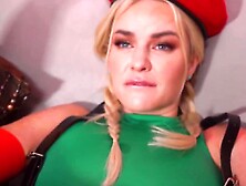 Camsoda - Big Ass Blonde Cosplay As Cammy - Street Fighter Has Wild Masturbation