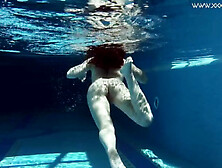 Diana With Hot Tits Touches Her Body Underwater