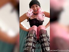 Goth Giantess Crushes You Under Her Boots