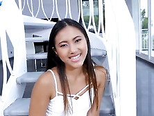 May Thai gets her tight pussy drilled hard by Tristan Seagal's massive cock