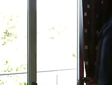 Ebony masseuse fucks cock