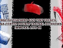 ENGLISH TEACHERS GIVE SMALL FRENCH SPINNER ARIANA CORTEZ DOUBLE VAGINAL DICKDOWN