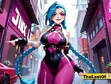 Avid Jinx Rides Goku Raw,  Takes It Unfathomable in the Butt & Swallows His Load – Uncensored AI Anime