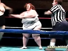 Lesbian Sumo Wrestlers Strip During Fight