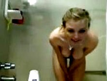 Blonde Teen Gets Naked In The Bath