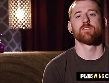 Softcore swinger show on reality television goes wild in red orgy room