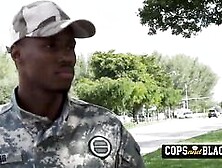 This Black Soldier Has The Cock Too Thick For These Busty Cops Pussy