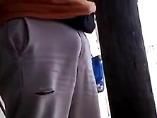 Yam-sized-Trouser snake Dad's Full salute Outdoors