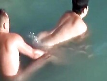 Nudists fucking in the water