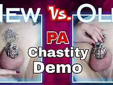 Training Zero Femdom Chastity Cage Demo New vs Mature Pierced Prince Albert Permanent Steel Rigid