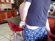 This babe's chewing her arm so that her spouse can not hear her climax next door