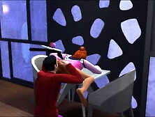 Sex in a disco with a DJ on a music stand. In front of everybody - Game cg