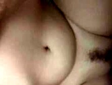 Big-Ass Brunette Gets Interracial Creampie