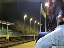 Strange lady helped him with the erected dick