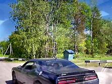 Country female in culo cut-offs stranded outside, mechanic tears up her from behind for molten car fuckfest -