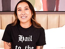 Beautiful big booty Asian squirts hard