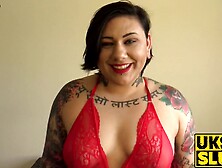 UKSubSluts. com - Chubby English subslut toys cunt with beer bottle