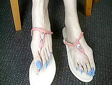 Scc Beautiful Blue Long Toenails