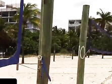 Busty blonde babe is getting fucked hard by a lucky stranger