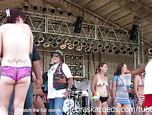 Wet And Hot Biker Babes In A Contest In The Iowa Summer Heat