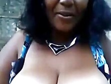 Ebony Plays Porn Outside