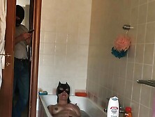 Italian Girl Masturbates In The Tub And Her Husband Films Her With His Cell Phone