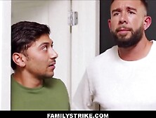 Natural Large Boobs Latin chick Teen Step Daughter Family Sex W/ Step Daddy And Step Brother