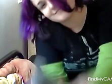 Emo Goth Girl's Foot Fetish Webcam Show