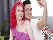 Good Redhead Model Alien Fox Is Trying Hard Sex In The Bedroom