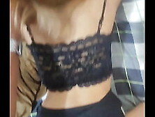 Young girl in a miniskirt is penetrated by her ex-boyfriend at her parents' house