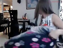 Valery Krozz masturbates in front of her family