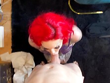 Boss screws secretary Throat real hard - Slutty Redhead