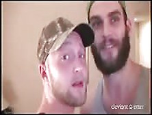 Two Bearded Boys Having A Great Time