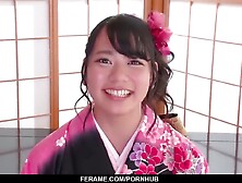 Watch This Japanese Babe Give A Stunning Blowjob In Her Kimono While Cosplaying In Hd