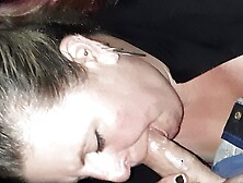 Sexy Milf Swallows Load. Outdoor Blowjob Oral Creampie