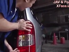 Jap Blow Job In Garage