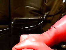 Today Is It Red Red Latex Gloves