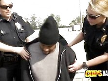 Black Dude Gets Fucked Outdoors By Fake Cops During A Cop Reality Show Just For Fun.  Join Us Now.