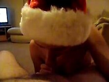 Small Titted Wife Give An Xmas Blowjob