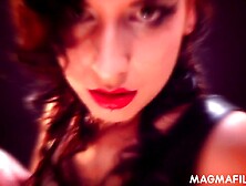 Dark Hair minx Amel Annoga jumping anally a massive wang