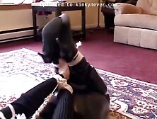 Leggings And Boots,  Rope Bondage And Tape Gag