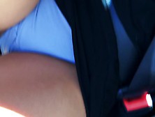 Cute teen rubbing her pussy through her panties