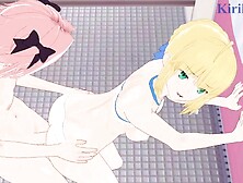 Saber And Astolfo Have Intense Sex In The Shower Room.  - Fate/grand Order Hentai