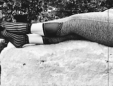 Lace Socks Teasing Outdoors (Vintage)