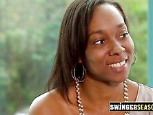 Swinger Black Couple Enjoys Getting Naked